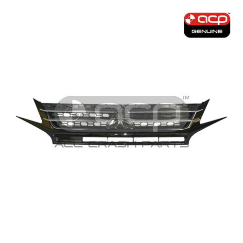 thumbnail interactive-video image 1 of New Front Upper Grille Assembly For Mitsubishi Mirage 2021-2024 - Chrome Trim 1 of 6